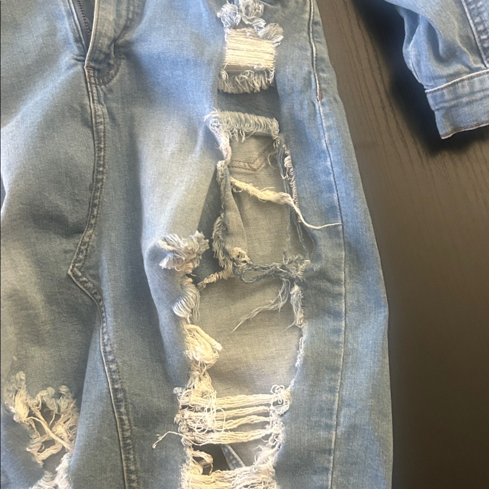 Fashion Nova Distressed Denim Dress - Picture 15 of 16